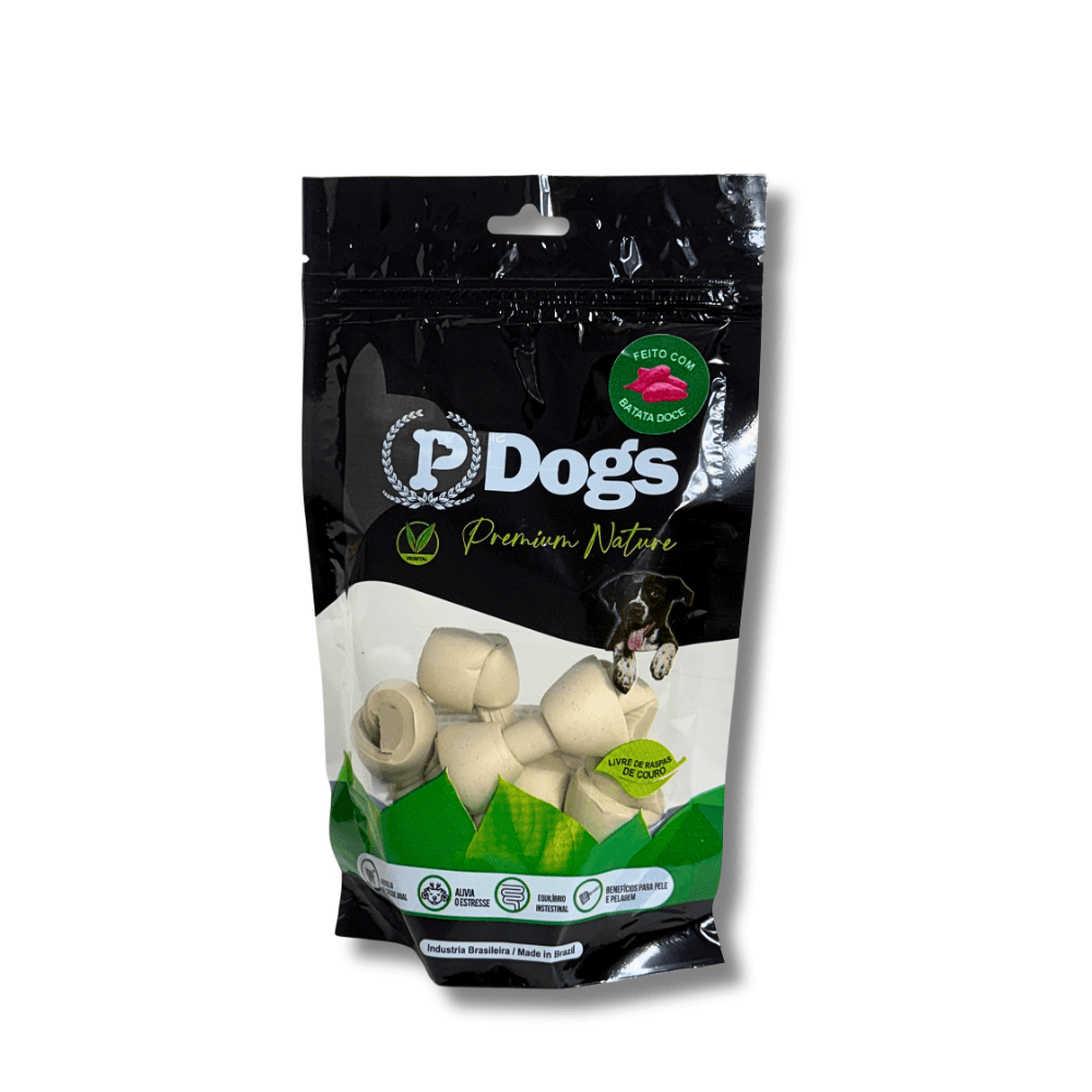 Osso Nó Integral 2–3 — 4 unidades, snack para cães da P Dogs