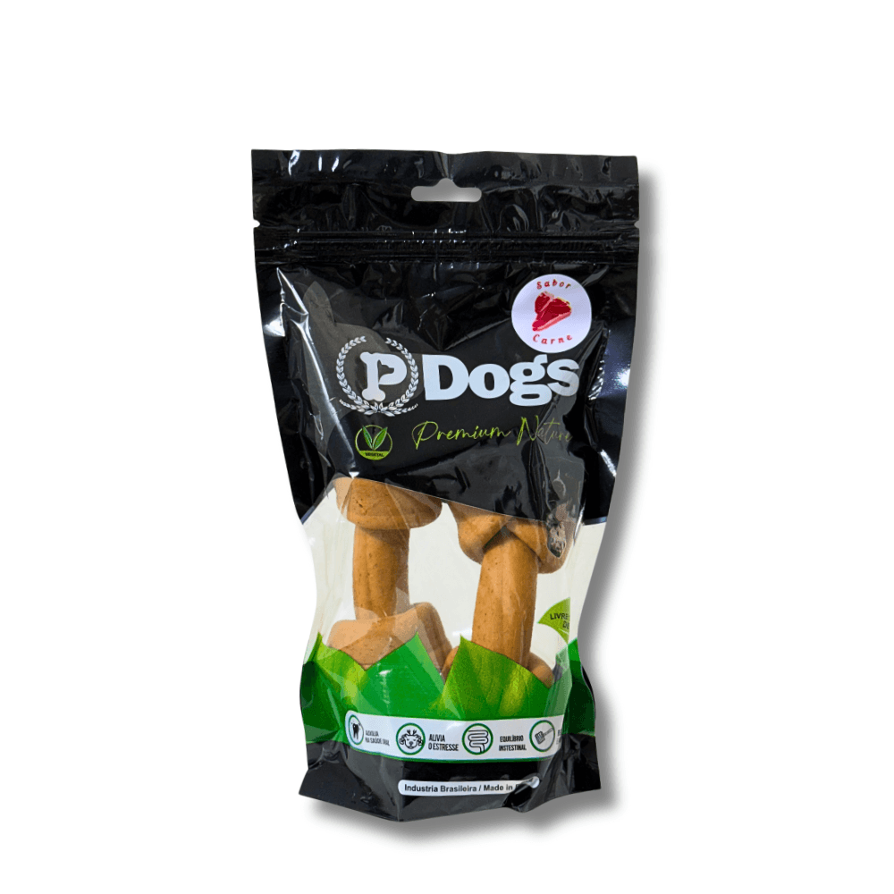 Osso Nó Carne 4–5 — 2 unidades, snack para cães da P Dogs