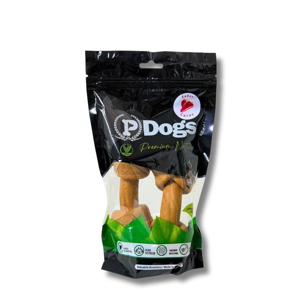 Osso Nó Carne 4x5, snack para cães da P Dogs