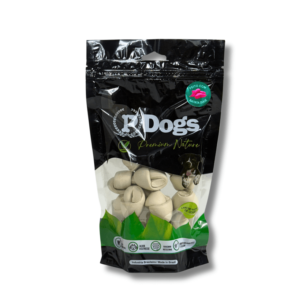 Osso Nó Integral 2–3 — 8 unidades, snack para cães da P Dogs